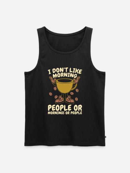 Coffee Cafe Lustig - Men's Premium Organic Tank Top - black