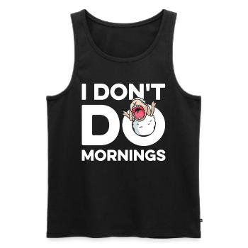 Sheep Funny I Don't Do Mornings - Men's Premium Organic Tank Top - black - Front - Michal (187cm)
