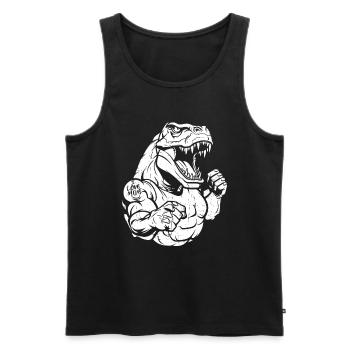 Trex T Rex Dino Biceps Tattoo I Love Mom - Men's Premium Organic Tank Top - black - Front - Michal (187cm)