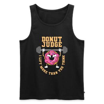 Donut Fitness Donut Gym - Débardeur bio Premium Homme - noir - Devant - AI Model Male 178 light (178cm)