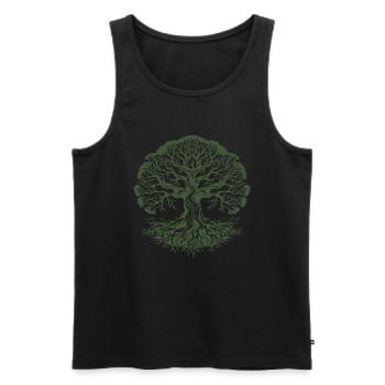Baum - Männer Premium Bio Tank Top - Schwarz - Vorne - AI Model Male 178 light (178cm)