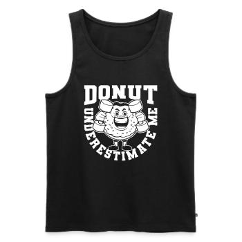 Donut Fitness Funny Donut Gym - Débardeur bio Premium Homme - noir - Devant - AI Model Male 178 light (178cm)