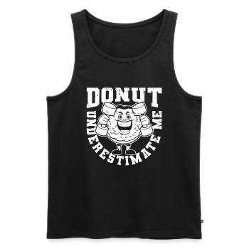 Donut Fitness Funny Donut Gym - Men's Premium Organic Tank Top - black - Front - AI Model Male 178 light (178cm)