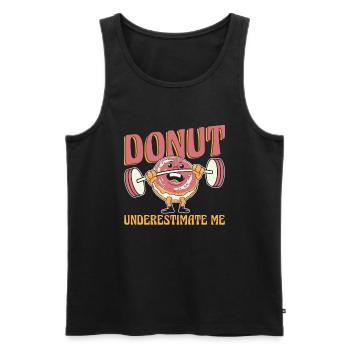 Donut Fitness Donut Gym - Débardeur bio Premium Homme - noir - Devant - AI Model Male 178 light (178cm)