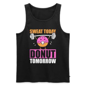 Donut Fitness Donut Gym - Débardeur bio Premium Homme - noir - Devant - AI Model Male 178 light (178cm)