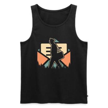 Postbote Briefträger - Männer Premium Bio Tank Top - Schwarz - Vorne - AI Model Male 178 light (178cm)
