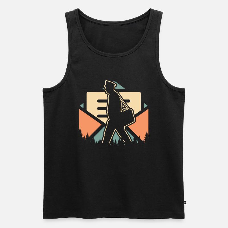 Postbote Briefträger - Männer Premium Bio Tank Top - Schwarz