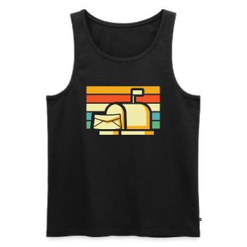 Postman Postman - Men's Premium Organic Tank Top - black - Front - AI Model Male 178 light (178cm)
