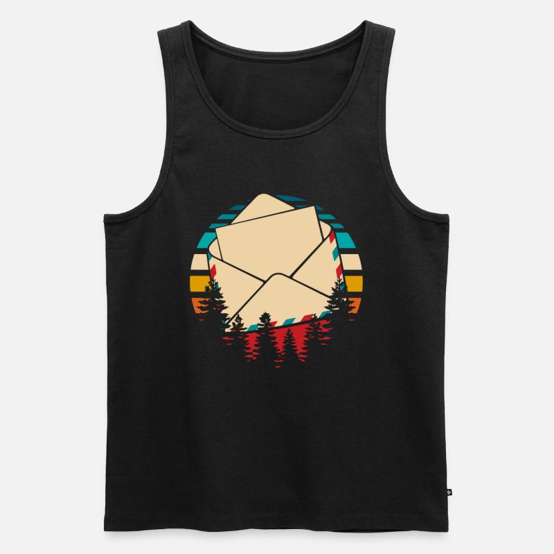 Postbote Briefträger - Männer Premium Bio Tank Top - Schwarz
