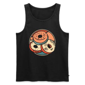 Doughnut - Men's Premium Organic Tank Top - black - Front - AI Model Male 178 light (178cm)