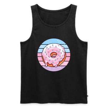 Donut - Männer Premium Bio Tank Top - Schwarz - Vorne - Michal (187cm)