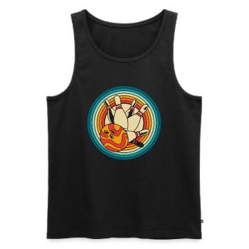 Bowling Bowlen Bowler - Männer Premium Bio Tank Top - Schwarz - Vorne - AI Model Male 178 light (178cm)