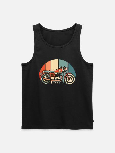 Motocykl Motocykl Motocykl - Ekologiczny tank top męski Premium - czarny