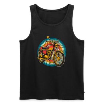 Moto Motard Motard - Débardeur bio Premium Homme - noir - Devant - Michal (187cm)