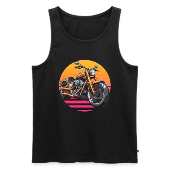 Motorrad Biker Motorbike - Männer Premium Bio Tank Top - Schwarz - Vorne - AI Model Male 178 light (178cm)