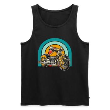 Motorrad Biker Motorbike - Männer Premium Bio Tank Top - Schwarz - Vorne - AI Model Male 178 light (178cm)
