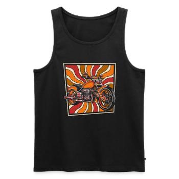 Motorrad Biker Motorbike - Männer Premium Bio Tank Top - Schwarz - Vorne - AI Model Male 178 light (178cm)