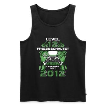 Gaming 12. Geburtstag 12 Jahre Gamer - Männer Premium Bio Tank Top - Schwarz - Vorne - Michal (187cm)