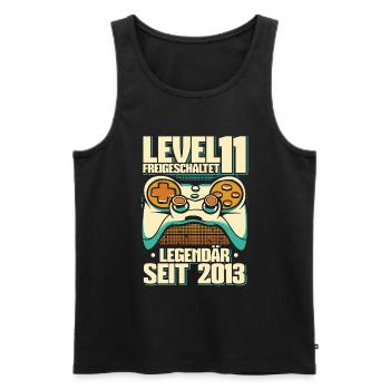 Gaming 11. Geburtstag 11 Jahre Gamer - Männer Premium Bio Tank Top - Schwarz - Vorne - Michal (187cm)