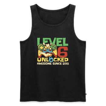 Gaming .6 Anniversaire 6 ans Gamer - Débardeur bio Premium Homme - noir - Devant - Michal (187cm)