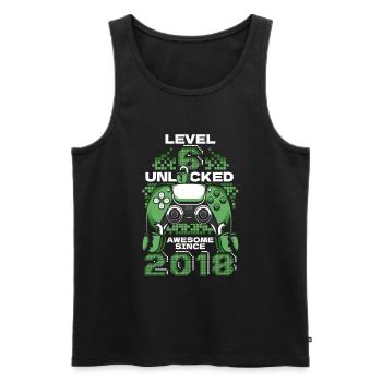 Gaming .6 Anniversaire 6 ans Gamer - Débardeur bio Premium Homme - noir - Devant - Michal (187cm)