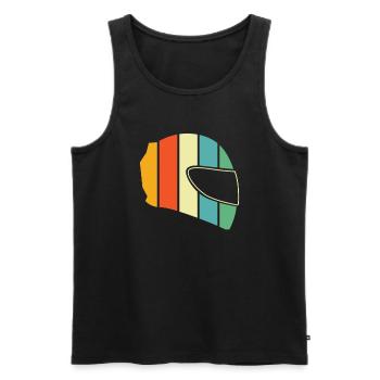 Motorrad Biker Motorbike - Männer Premium Bio Tank Top - Schwarz - Vorne - AI Model Male 178 light (178cm)