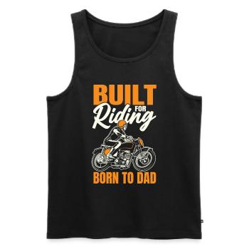 Motorrad Biker Motorbike Motorcycle Dad - Männer Premium Bio Tank Top - Schwarz - Vorne - Michal (187cm)