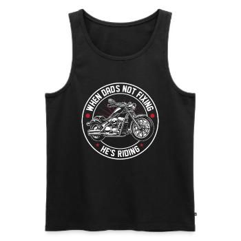 Motorrad Biker Motorbike Motorcycle Dad - Men's Premium Organic Tank Top - black - Front - Michal (187cm)