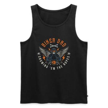 Motorrad Biker Motorbike Motorcycle Dad - Männer Premium Bio Tank Top - Schwarz - Vorne - Michal (187cm)