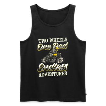 Motorrad Biker Motorbike Motorcycle Dad - Men's Premium Organic Tank Top - black - Front - Michal (187cm)