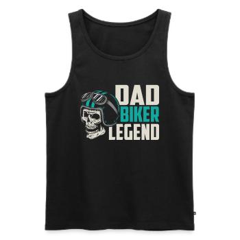 Motorrad Biker Motorbike Motorcycle Dad - Men's Premium Organic Tank Top - black - Front - Michal (187cm)