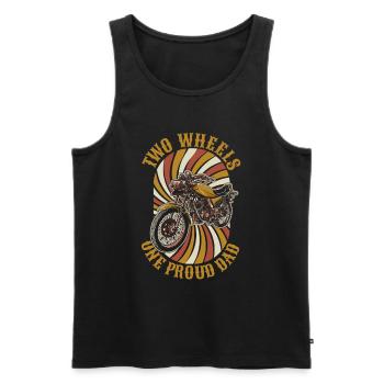 Motorrad Biker Motorbike Motorcycle Dad - Männer Premium Bio Tank Top - Schwarz - Vorne - Michal (187cm)
