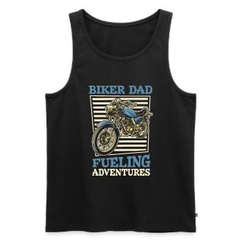 Motorrad Biker Motorbike Motorcycle Dad - Men's Premium Organic Tank Top - black - Front - Michal (187cm)