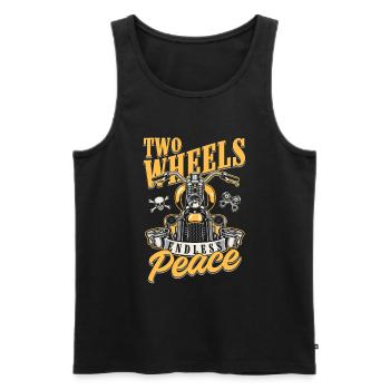 Motorrad Biker Motorbike Motorcycle Therapy - Männer Premium Bio Tank Top - Schwarz - Vorne - Michal (187cm)