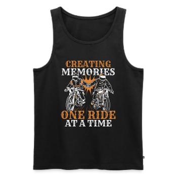Motorrad Biker Motorbike Motorcycle Dad - Men's Premium Organic Tank Top - black - Front - Michal (187cm)