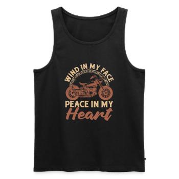Motorrad Biker Motorbike Motorcycle Therapy - Männer Premium Bio Tank Top - Schwarz - Vorne - Michal (187cm)