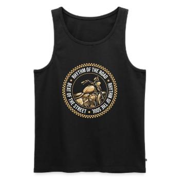 Motorrad Biker Motorbike - Männer Premium Bio Tank Top - Schwarz - Vorne - AI Model Male 178 light (178cm)