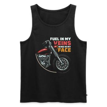 Moto Motard Motard - Débardeur bio Premium Homme - noir - Devant - AI Model Male 178 light (178cm)