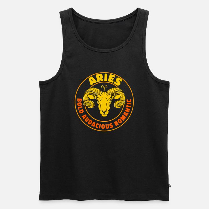 Widder Sternzeichenmerkmale - Männer Premium Bio Tank Top - Schwarz