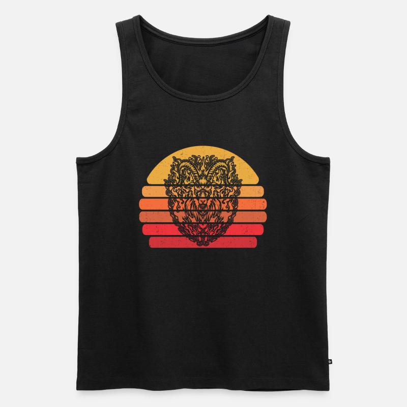 Widder Geometrisch - Männer Premium Bio Tank Top - Schwarz