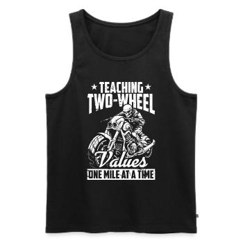 Motorrad Biker Motorbike Motorcycle Dad - Men's Premium Organic Tank Top - black - Front - Michal (187cm)