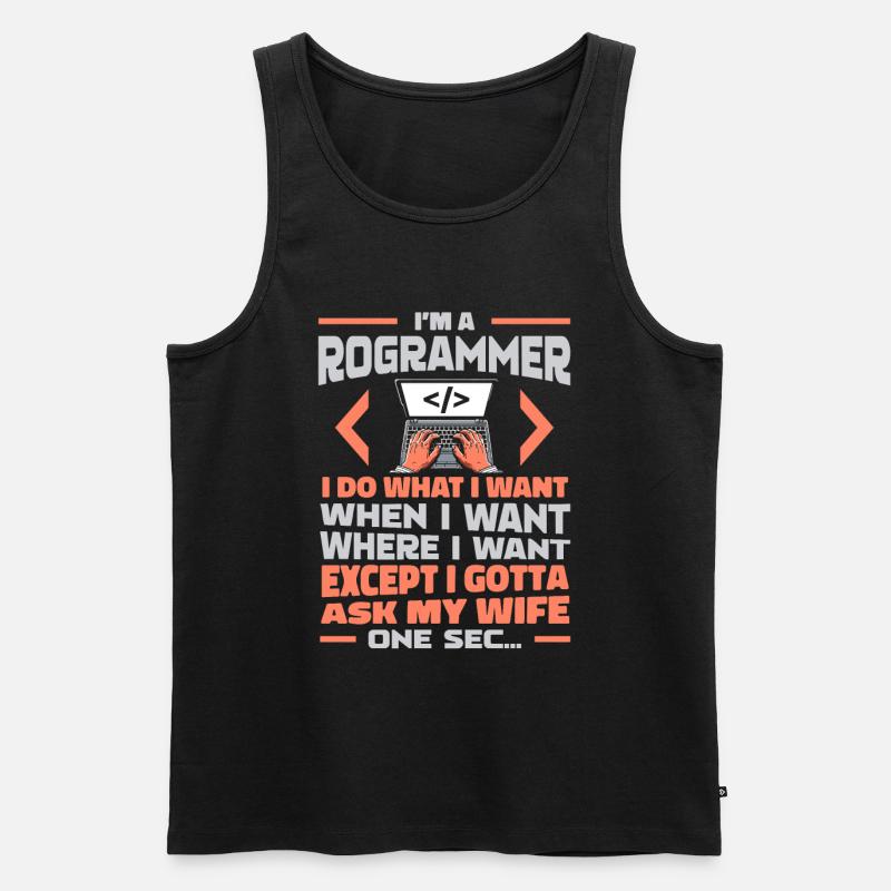 Developer, Coder, Programmer - Men's Premium Organic Tank Top - black