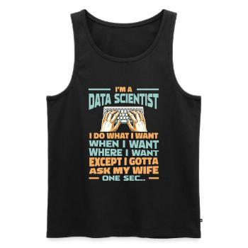 Data Science Data Analyst - Männer Premium Bio Tank Top - Schwarz - Vorne - AI Model Male 178 light (178cm)