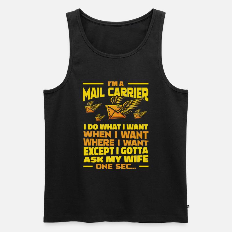 Postbote Briefträger - Männer Premium Bio Tank Top - Schwarz