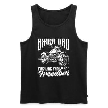 Motorrad Biker Motorbike Motorcycle Dad - Men's Premium Organic Tank Top - black - Front - Michal (187cm)