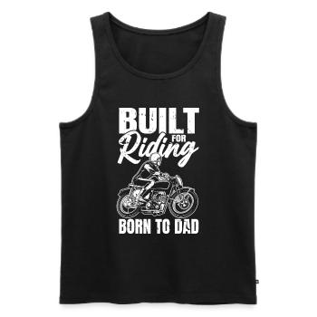 Motorrad Biker Motorbike Motorcycle Dad - Männer Premium Bio Tank Top - Schwarz - Vorne - Michal (187cm)