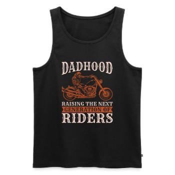 Motorrad Biker Motorbike Motorcycle Dad - Männer Premium Bio Tank Top - Schwarz - Vorne - Michal (187cm)