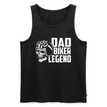 Motorrad Biker Motorbike Motorcycle Dad - Männer Premium Bio Tank Top - Schwarz - Vorne - Michal (187cm)