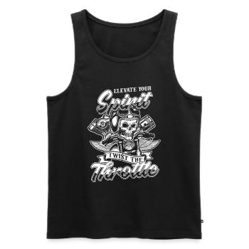 Motorrad Biker Motorbike Motorcycle Therapy - Men's Premium Organic Tank Top - black - Front - Michal (187cm)