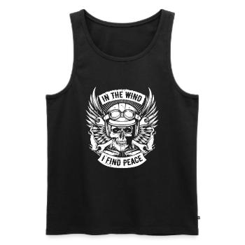 Motorrad Biker Motorbike Motorcycle Therapy - Männer Premium Bio Tank Top - Schwarz - Vorne - Michal (187cm)